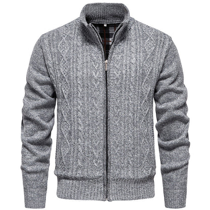 Men's Cardigan High Collar Zipper Sporty