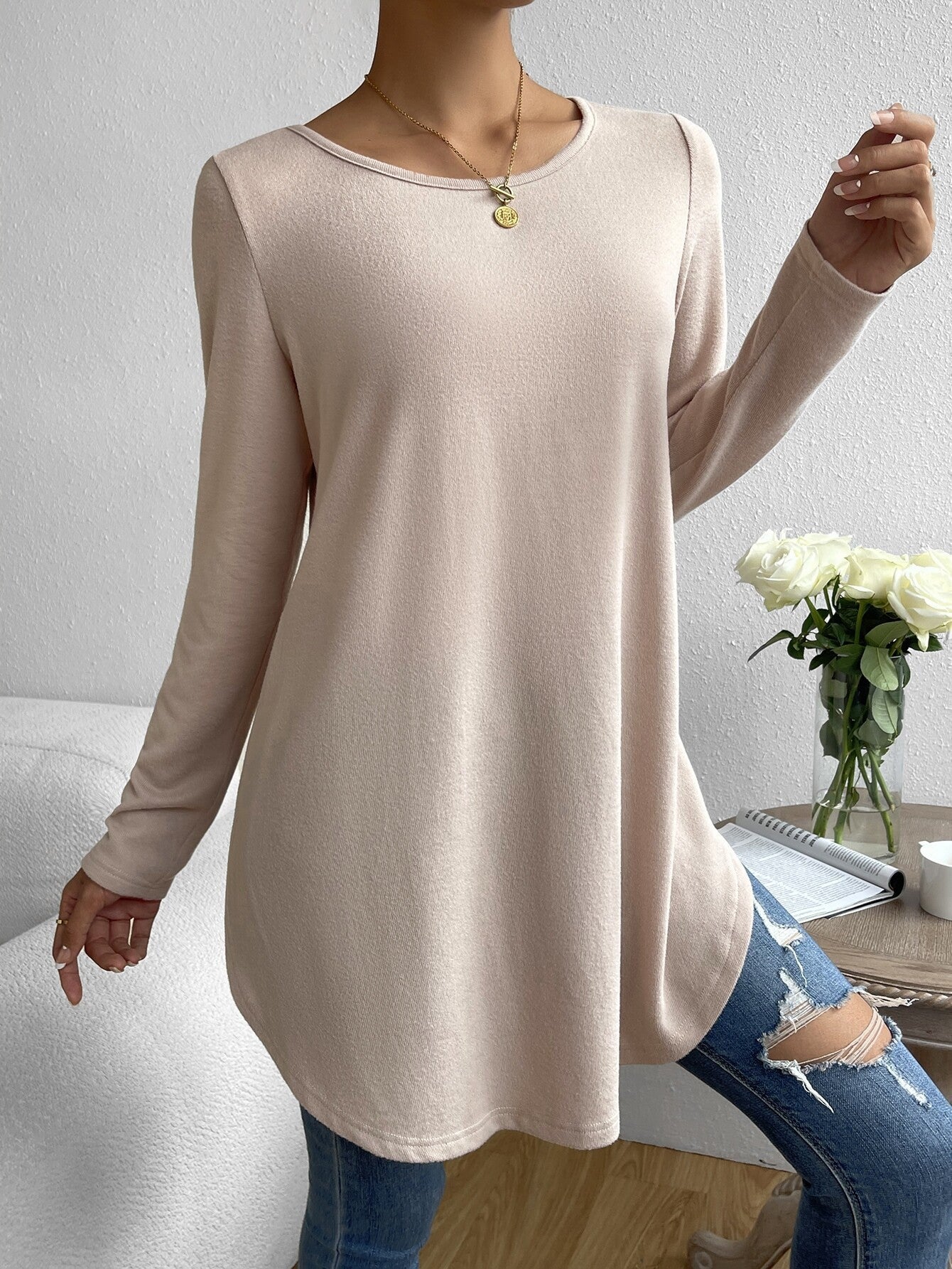 Women's Top Long Sleeve Modern Soft
