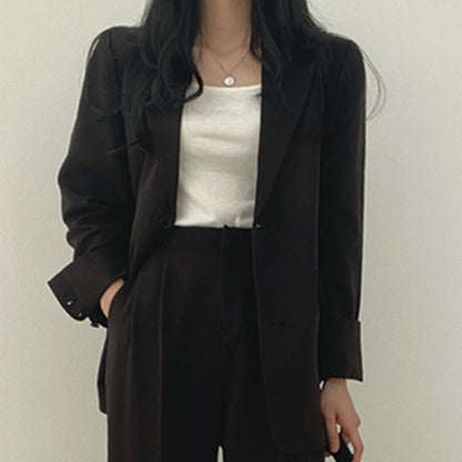 Elegante Damenbluse Elegant Reverskragen Hüftlang