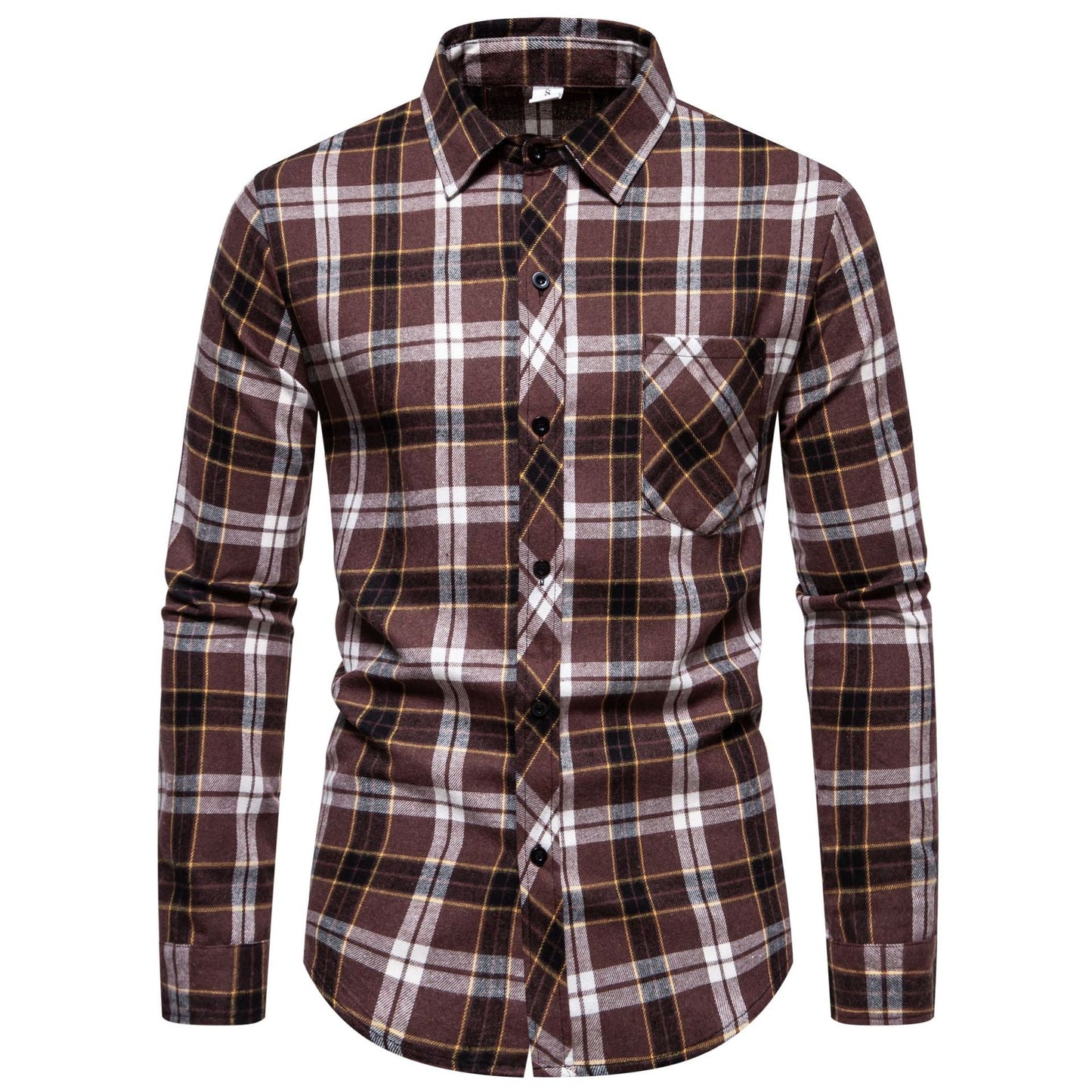 Men's Checkered Modern Shirt Chest Pocket