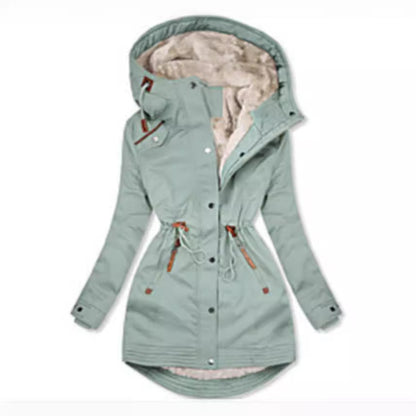 Damen Winterparka Warm Fleece Isoliert - IdealeKleiden