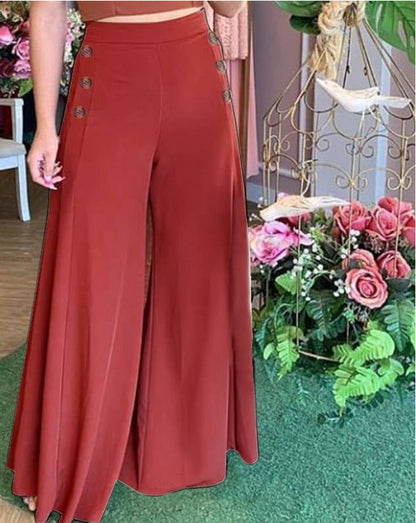 Women's Palazzo Pants Wide Leg Elegant Detail
