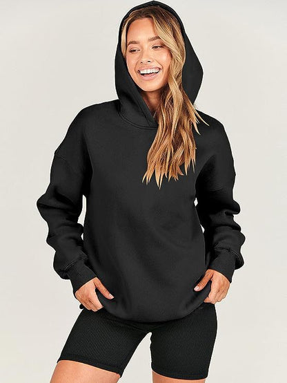 Damen Oversized Kapuzenpullover Lässig Große Größen