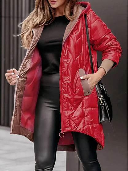 Women's Quilted Jacket Casual High-Quality With Pockets