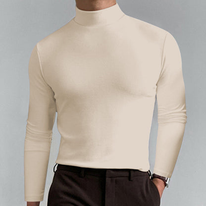 Men's Fine Cotton Turtleneck Sweater Elegant Design