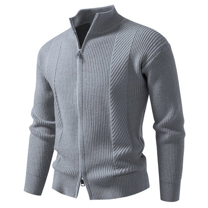 Men's Cardigan Modern Stand-Up Collar Zipper