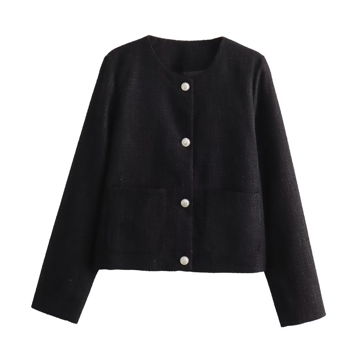 Women's Elegant Short Jacket With Pockets