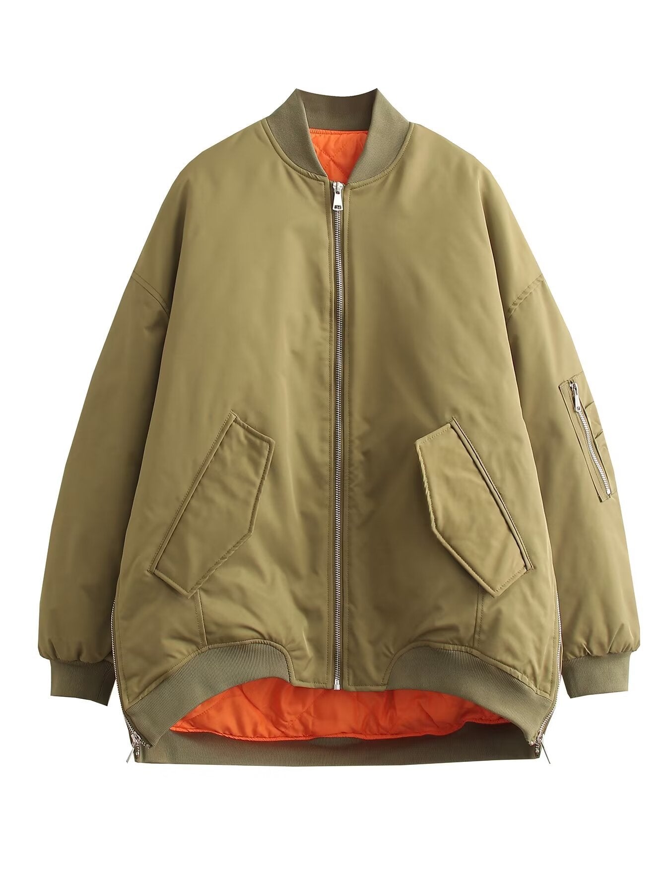 Women's Oversized Bomber Jacket Modern Comfortable