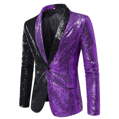 Men's Glitter Jacket Modern Cut Sparkling