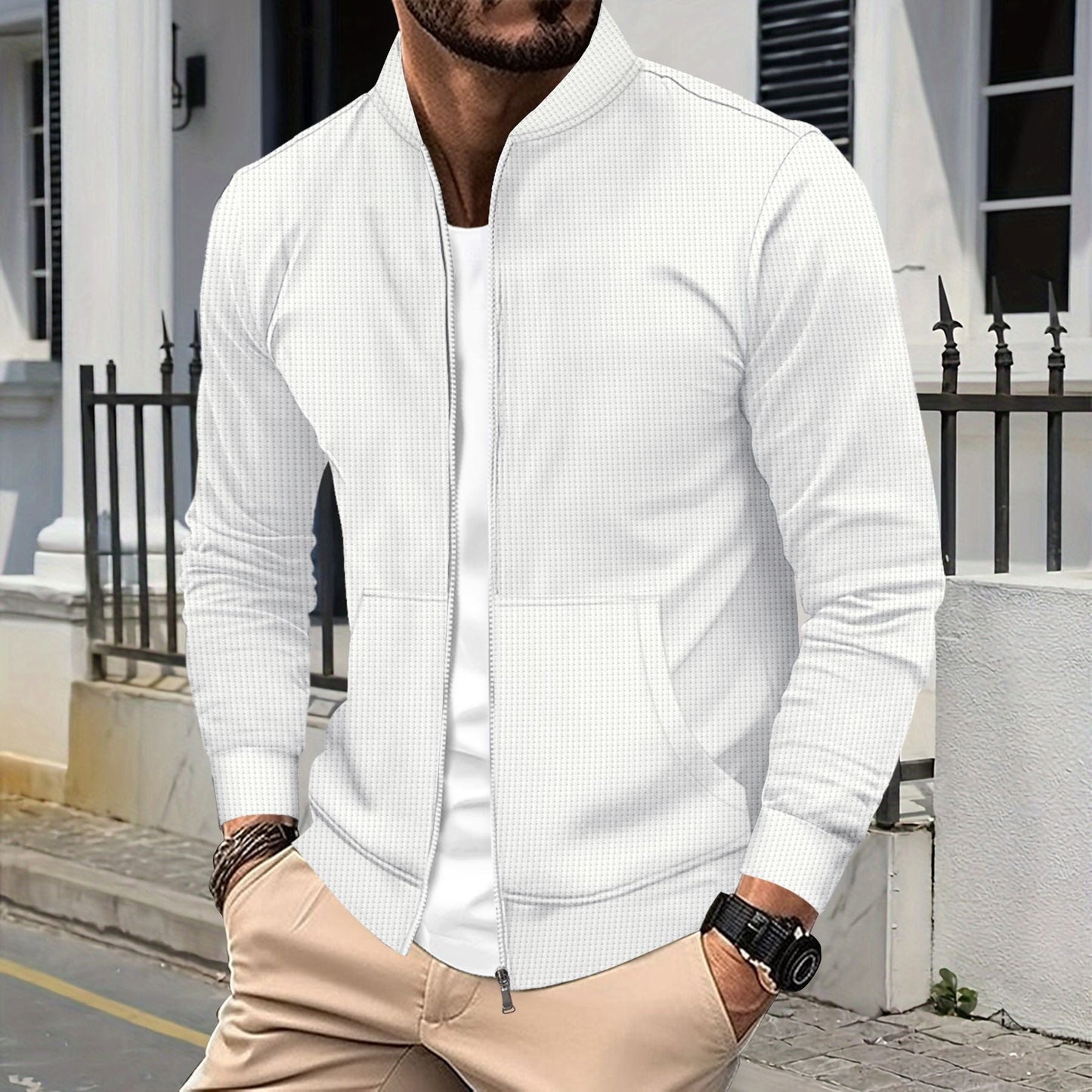Fashionable Zip Jacket Sporty SlimFit