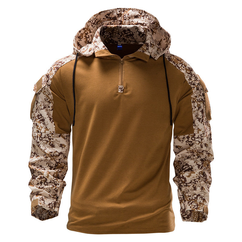 Men's Tactical Long-Sleeve Camo Hoodie Outdoor
