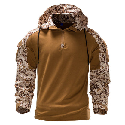 Men's Tactical Long-Sleeve Camo Hoodie Outdoor