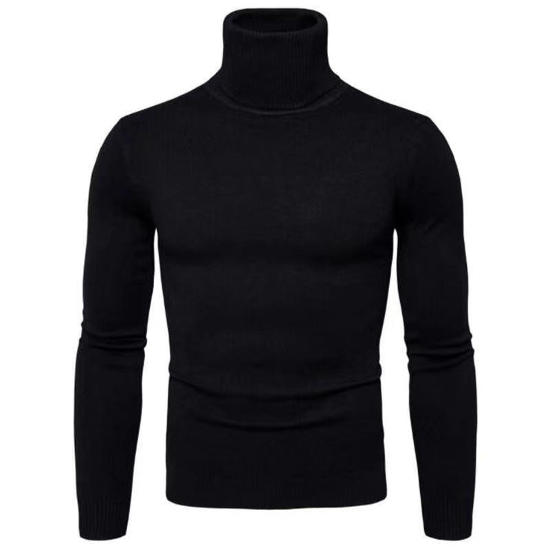 Men's Cotton Turtleneck Sweater - Elegant Design