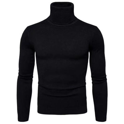 Men's Cotton Turtleneck Sweater - Elegant Design