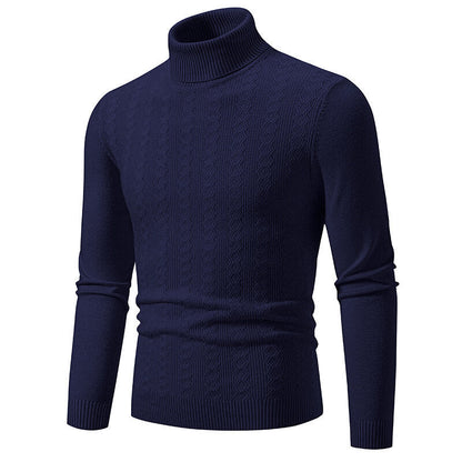 Men's Turtleneck Cable Knit Sweater