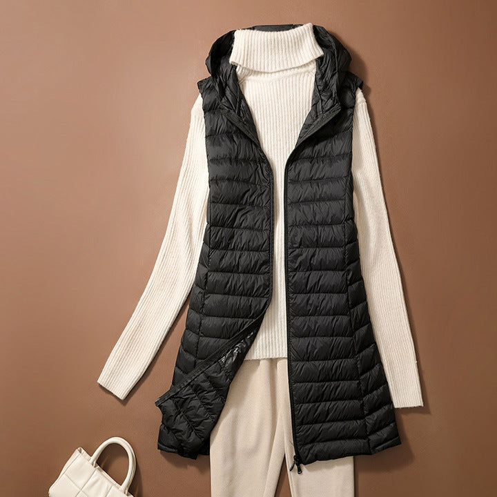 Stylish Quilted Vest with Hood and Comfort Fit