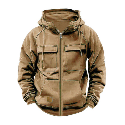 Men's Functional Hooded Jacket With Large Pockets