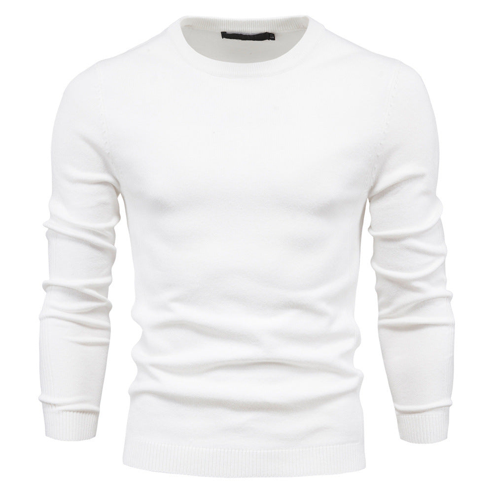 Men's Round Neck Cotton Sweater Elegant Design