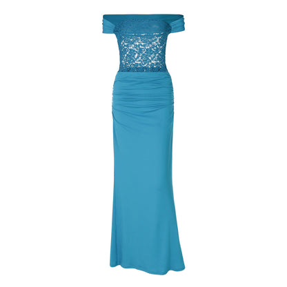 Elegant Evening Dress Women Lace Chic