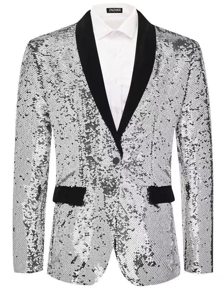 Men's Evening Suit Elegant Shiny Sequins