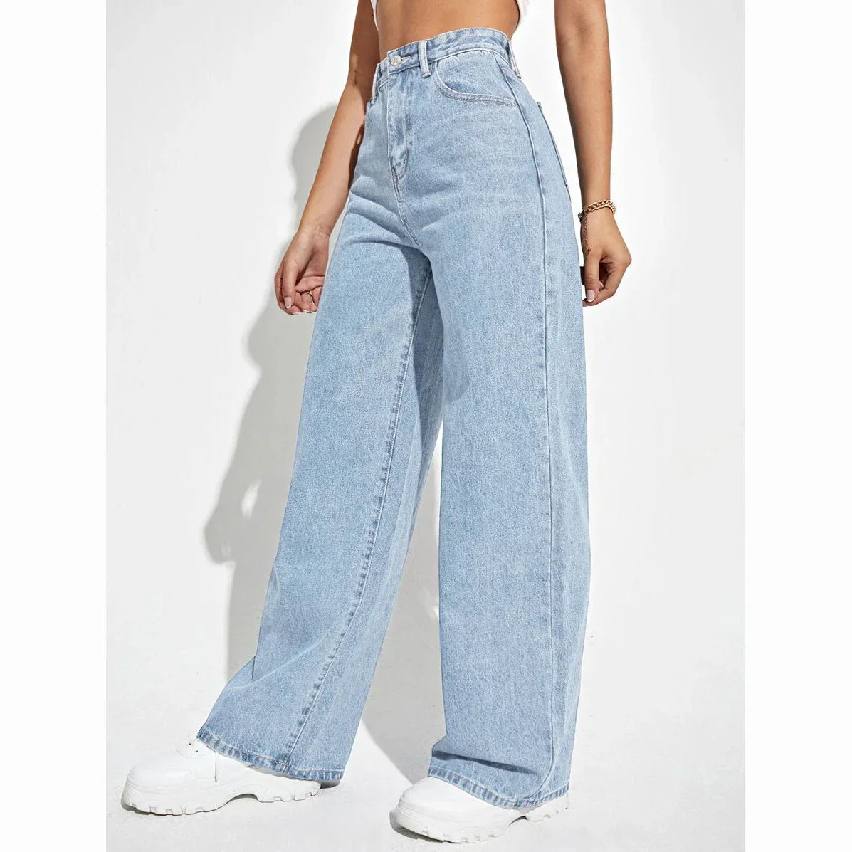 Damen Jeans Hohe Taille Comfort Fit - IdealeKleiden
