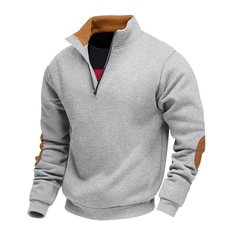Men's Sweatshirt Stand-up Collar Elegant Design