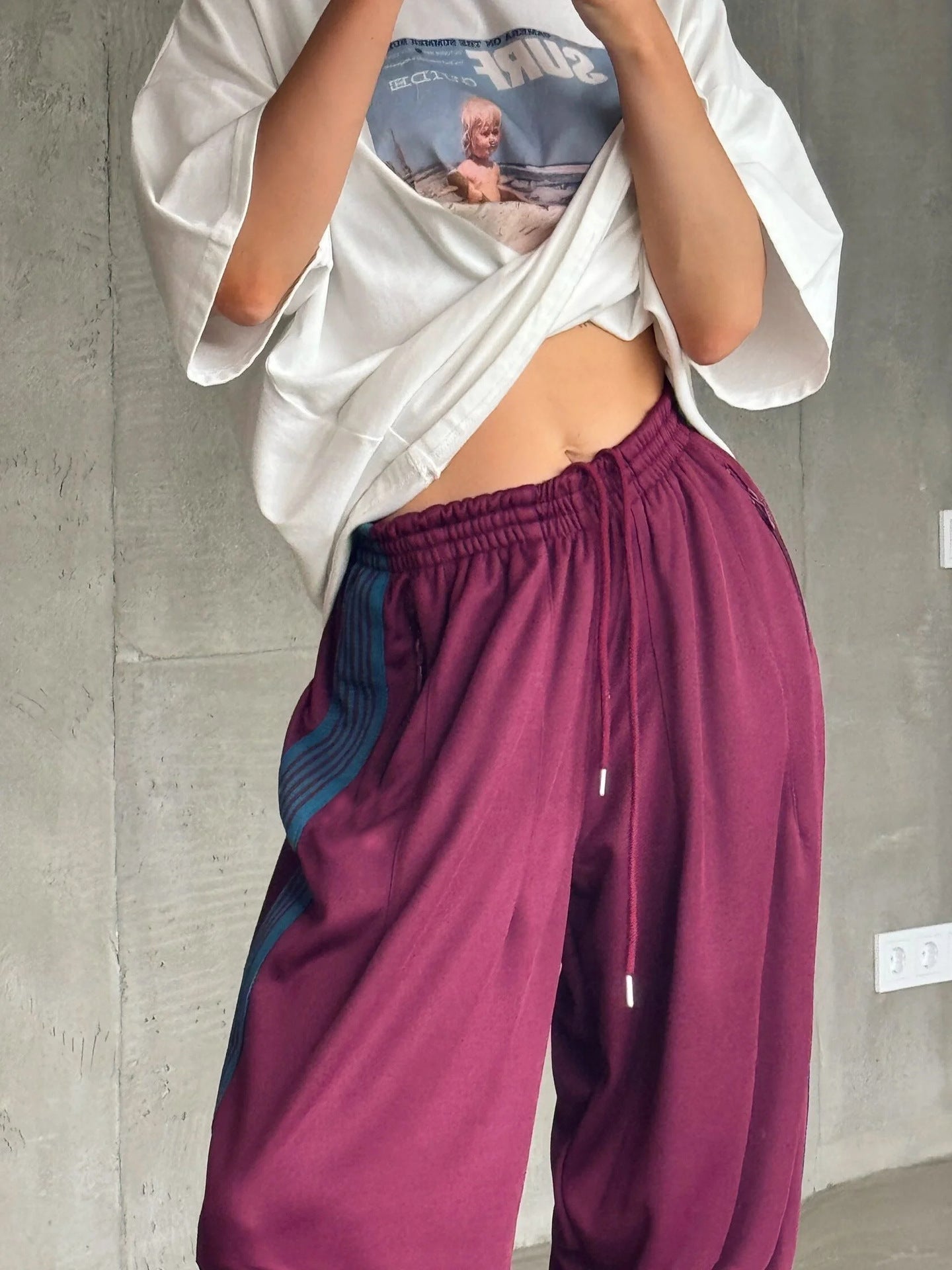 Women's Sports Pants Diagonal Stripes Comfortable