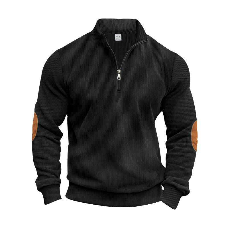 Herren Strickpullover Modern Reißverschluss Elegante Optik