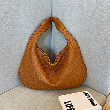Woven Shopping Bag Red Chic