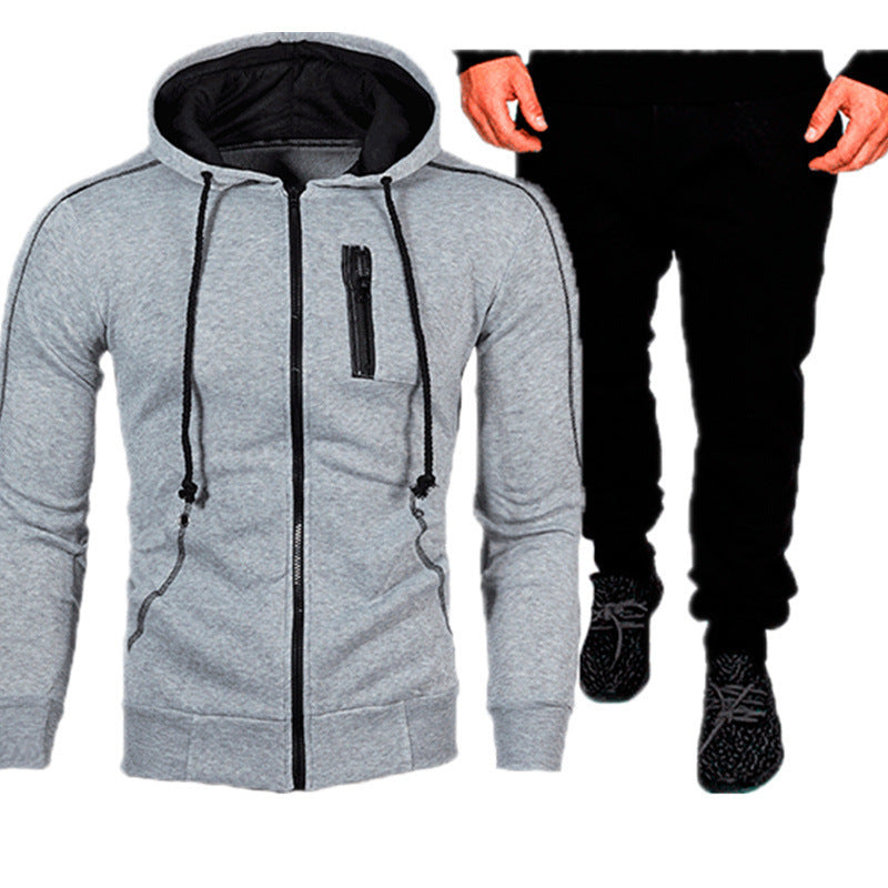 Men's Sports Outfit Hoodie Tracksuit Set