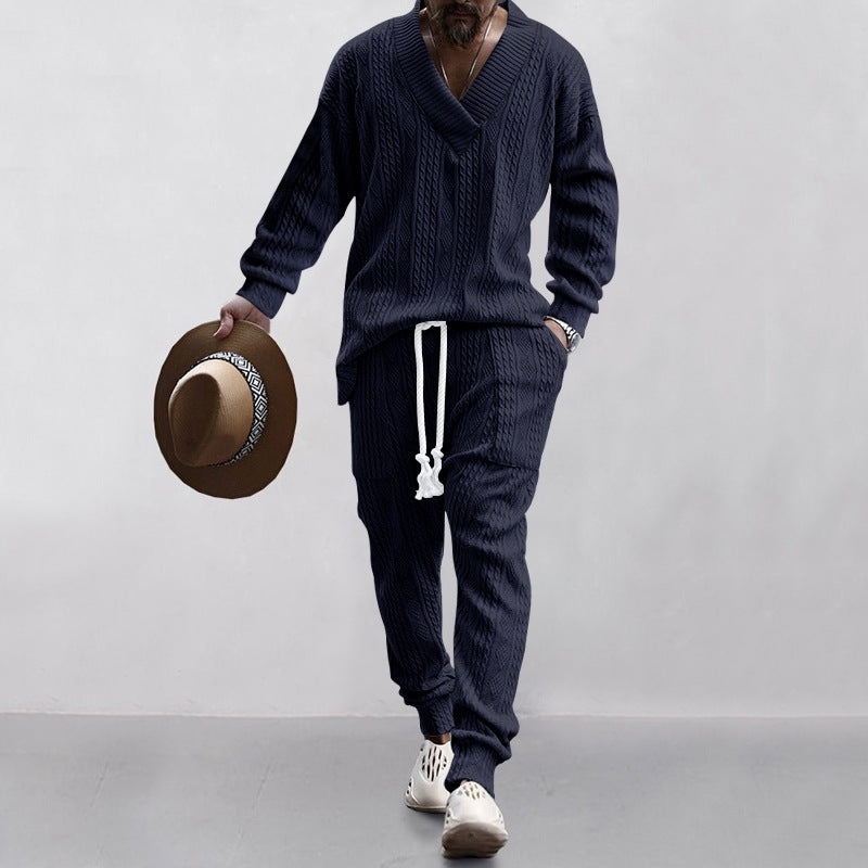 Men's Knit Suit Modern Business Set