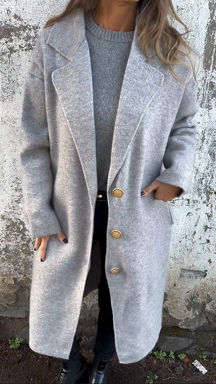 Soft Oversized Women's Wool Blend Coat