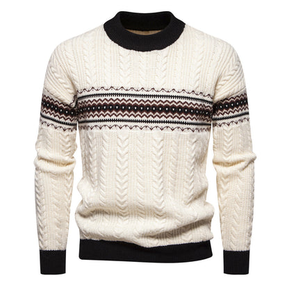 Men's Knitted Sweater Modern Cable Knit Elegant Design