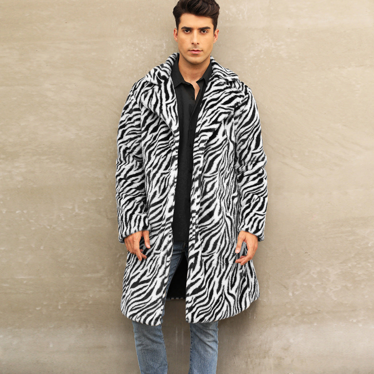 Herren Zebra Mäntel Modern & Bequem