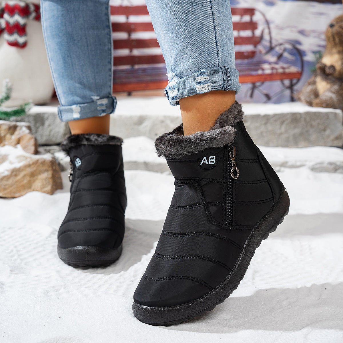 Women's Winter Boots Warm Practical Zipper