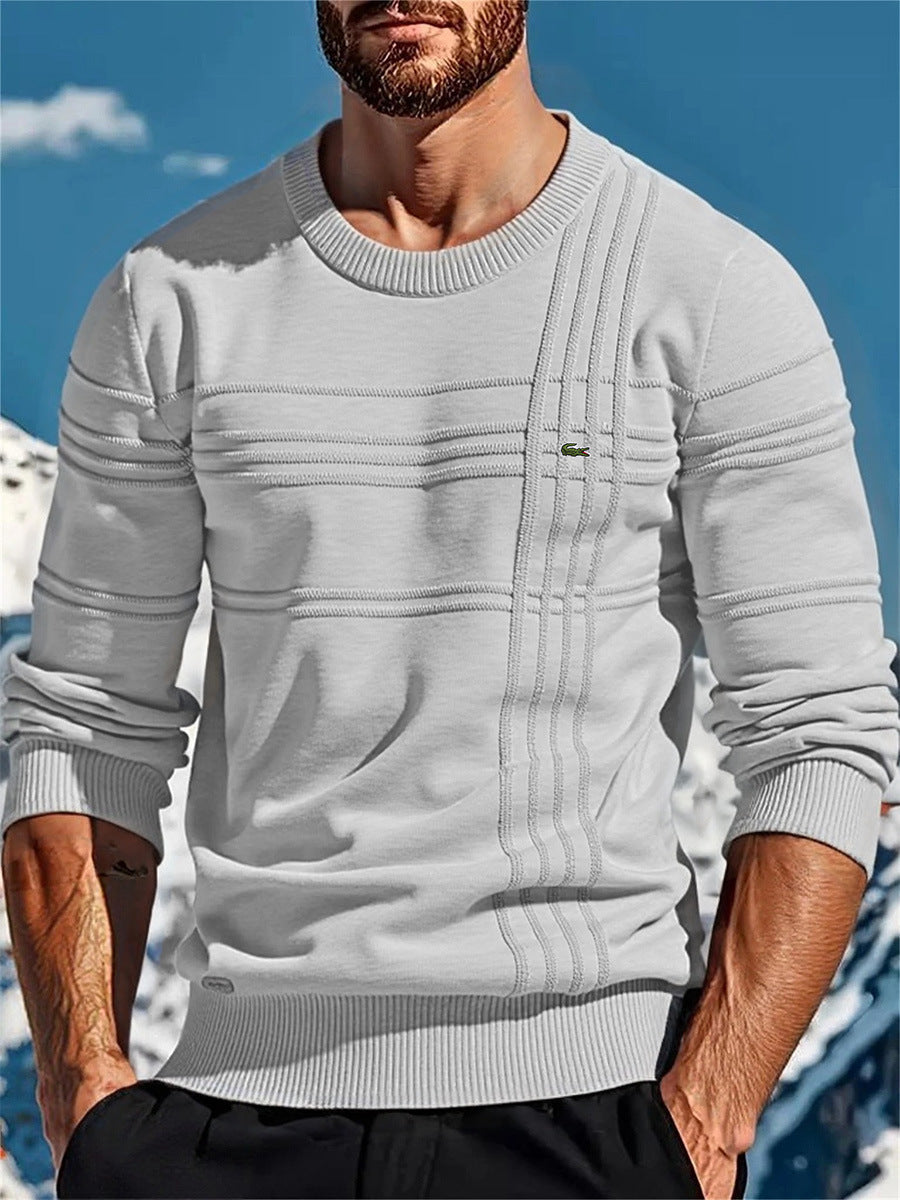 Men's Knitted Jumper Modern Textured Design