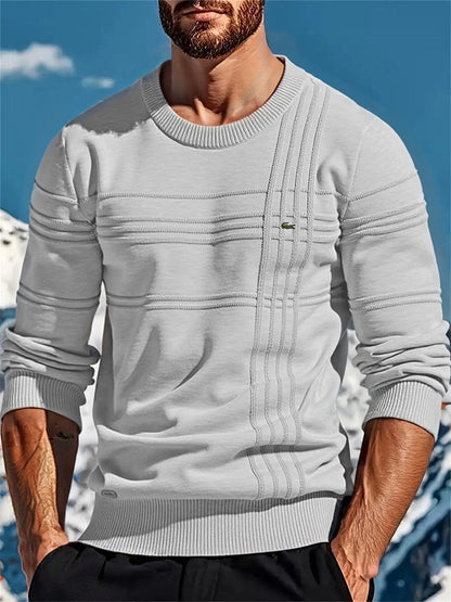 Men's Knitted Jumper Modern Textured Design