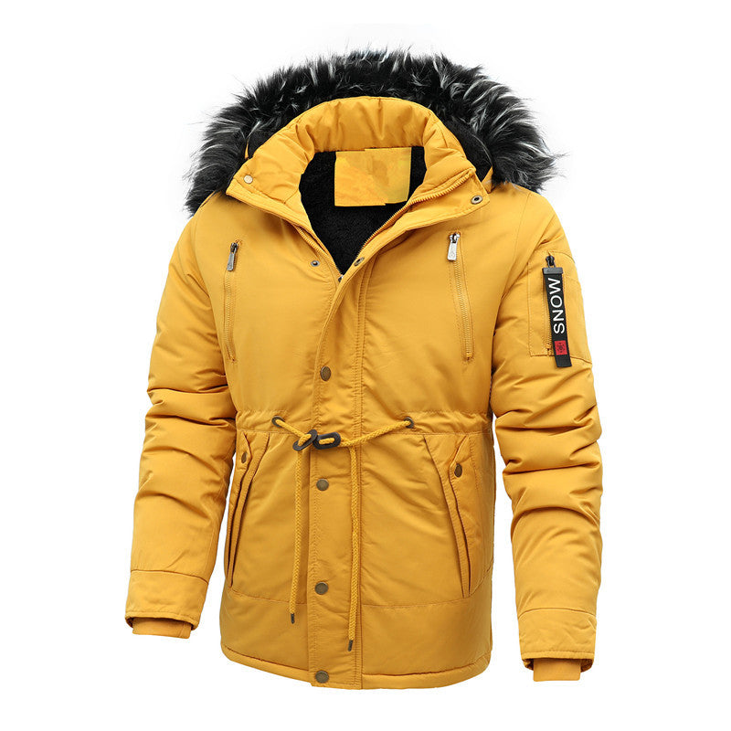Men's Insulated Waterproof Outdoor Jacket with Detachable Hood