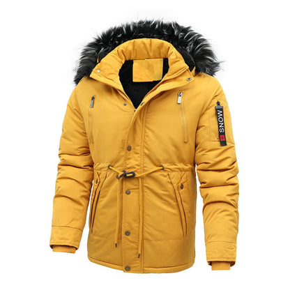 Men's Insulated Waterproof Outdoor Jacket with Detachable Hood