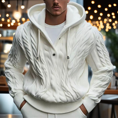 Men's Knitted Hoodie Comfortable Warm