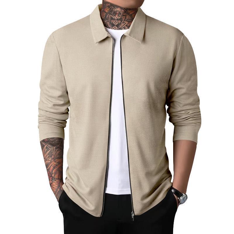 Men's Outdoor Jacket Zipper Textured Design