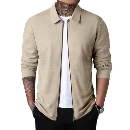 Men's Outdoor Jacket Zipper Textured Design