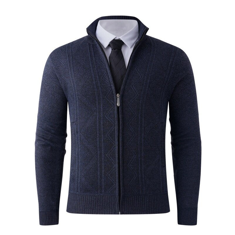 Men's Cardigan Modern Elegant Zipper Design