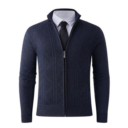 Men's Cardigan Modern Elegant Zipper Design