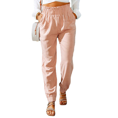 Women's Summer Trousers Lightweight Cotton Elastic