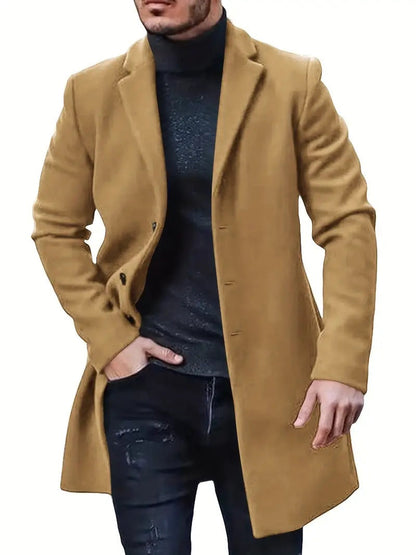 Men's Wool Coat Elegant Design Classic Style