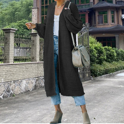 Women's Knitted Cardigan Wide Sleeves Elegant Design