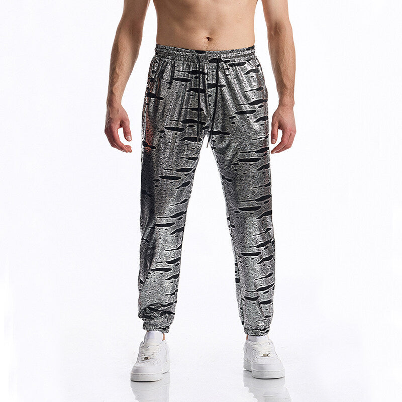 Men's Sporty Shiny Modern Joggers