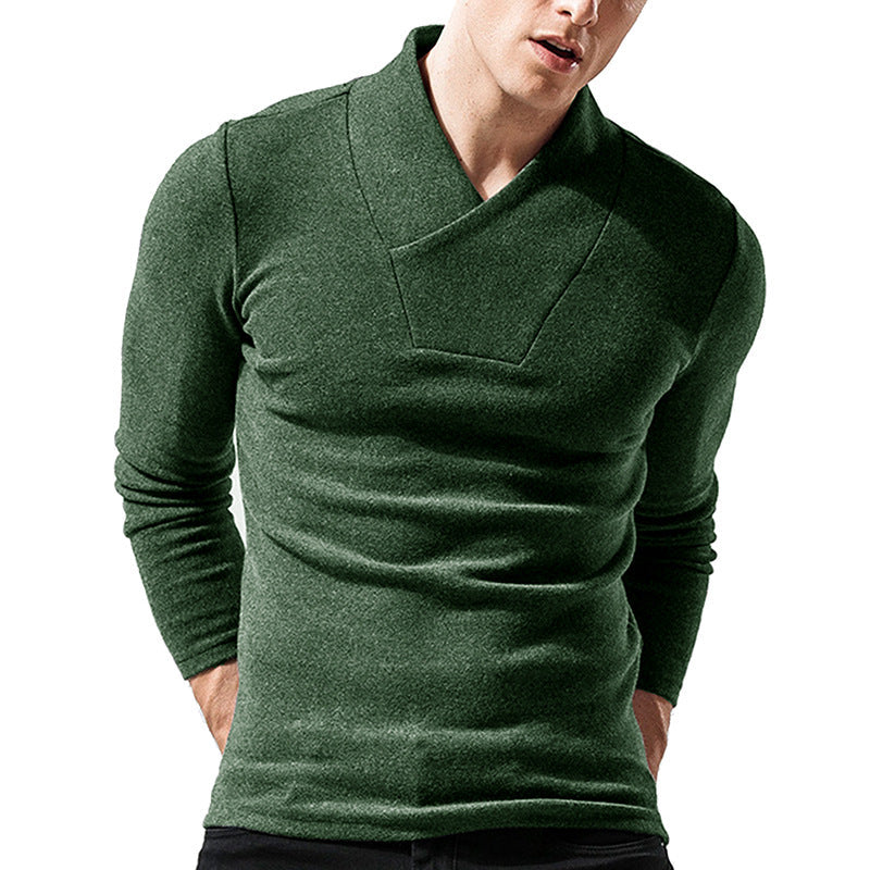 Elegant Dress Slim Fit Wool Asymmetrical Neckline