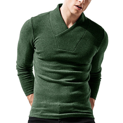 Elegant Dress Slim Fit Wool Asymmetrical Neckline